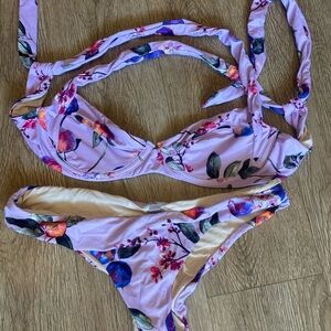 Pq Swim Purple Fruit Print Bikini set